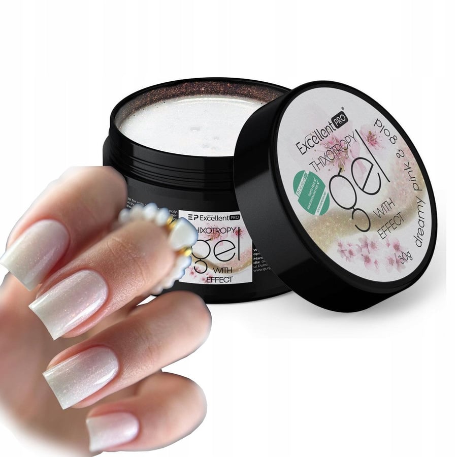 

Excellent Pro Thixotropy Builder Gel Milky Glitter Dreamy Pink & Gold 30 г