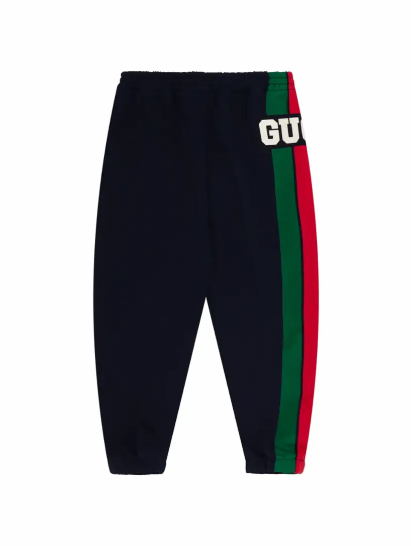 

Хлопковые джоггеры Web Gucci, тёмно-синий