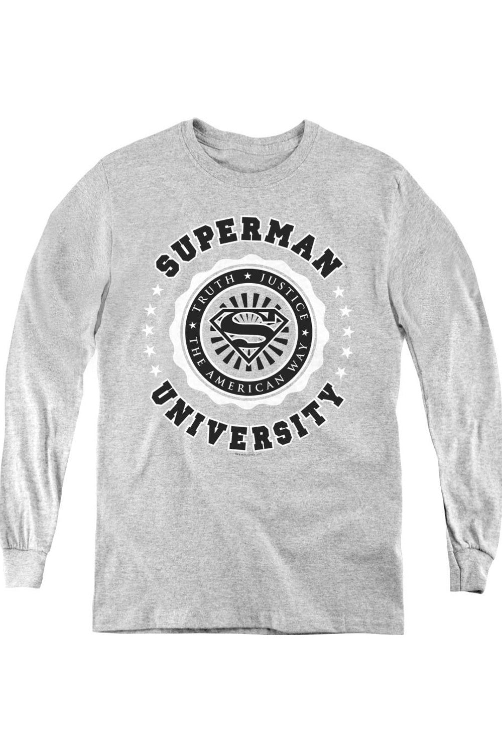 

Футболка с длинным рукавом Superman University для молодежи Gildan, Athletic Heather