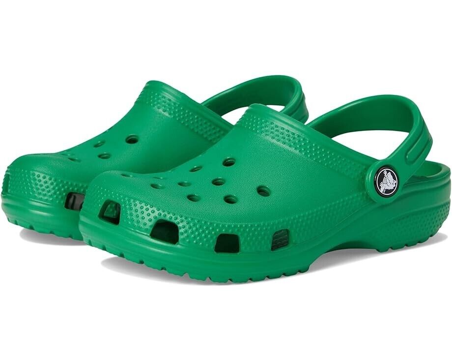 

Детские классические сабо Crocs, темно-зеленые, с круглым носком, повседневные туфли без застежек KHD1689