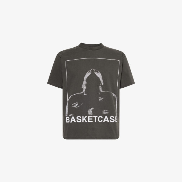 

Футболка из хлопкового джерси с антиграфическим принтом Basketcase, черный