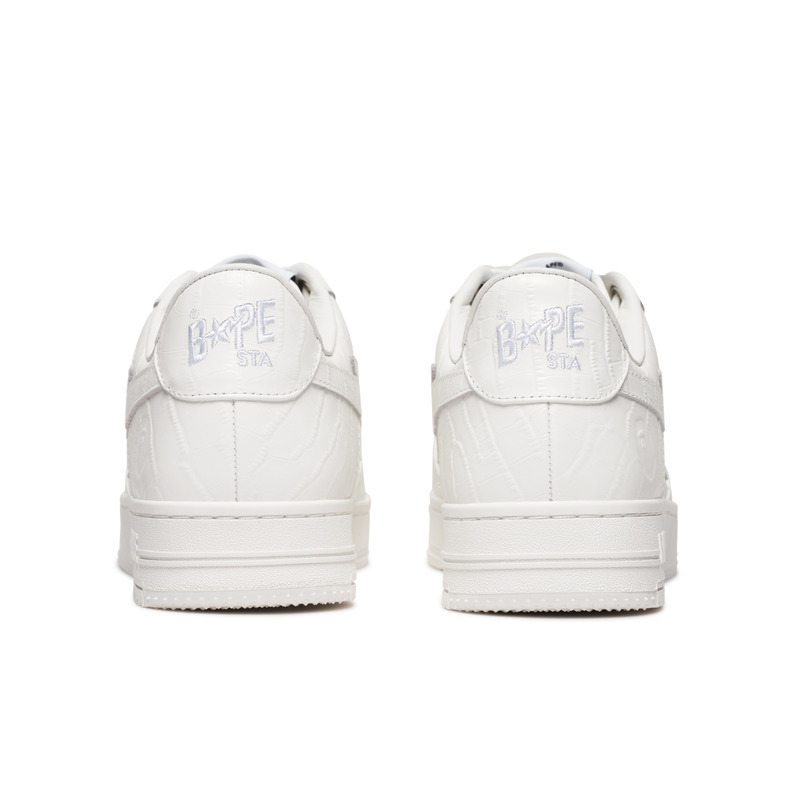 A BATHING APE Мужские белые кеды низкие WHX, цвет White WHX — фото 3