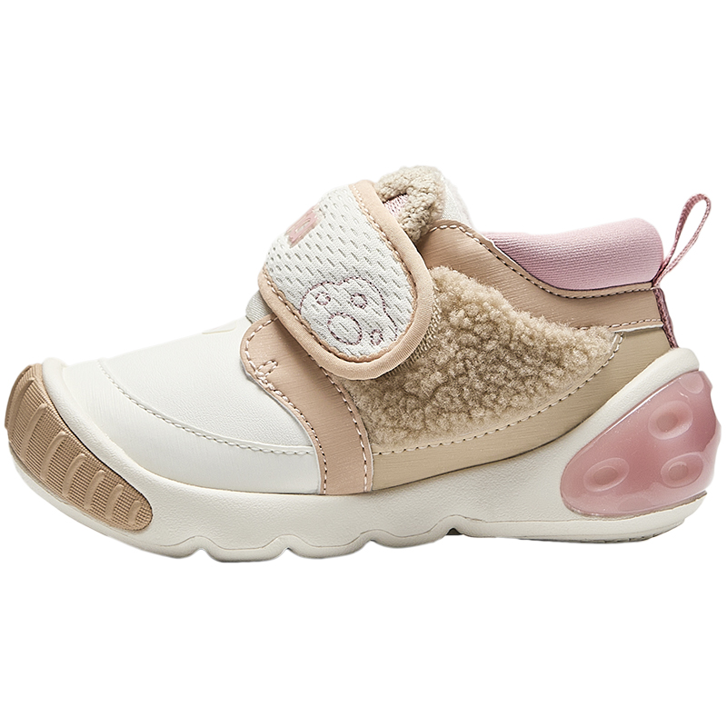 

Antakids Легкие амортизирующие термо низкие детские ботинки white khaki pink для малышей