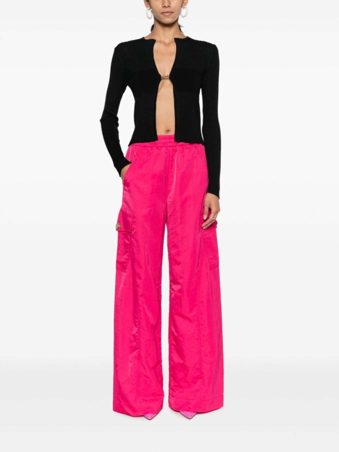 

PINKO широкие брюки карго, розовый