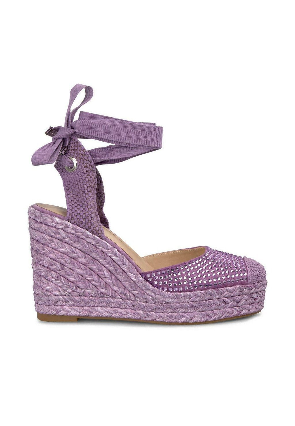 Босоножки на платформе CON PUNTERA REDONDEADA Y CIERRE CON CORDONES - High heels Alma en Pena, фиолетовый — фото 2