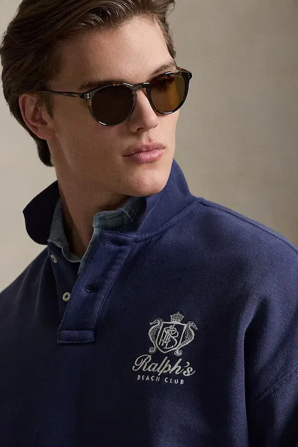 Худи с принтом Polo Ralph Lauren, синий — фото 4