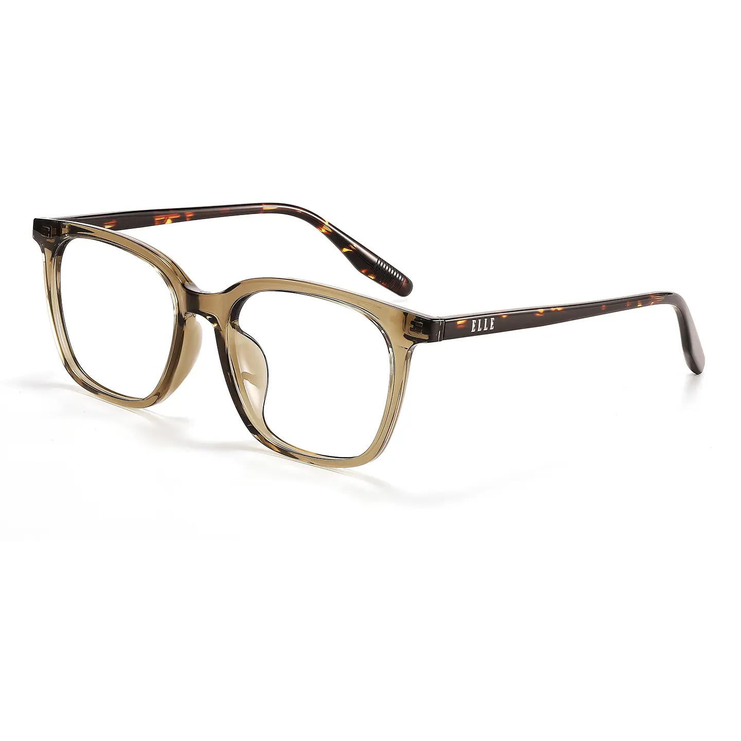 

Квадратные очки Unisex ELLE, el6017 a20/25 bright transparent tea коричневый