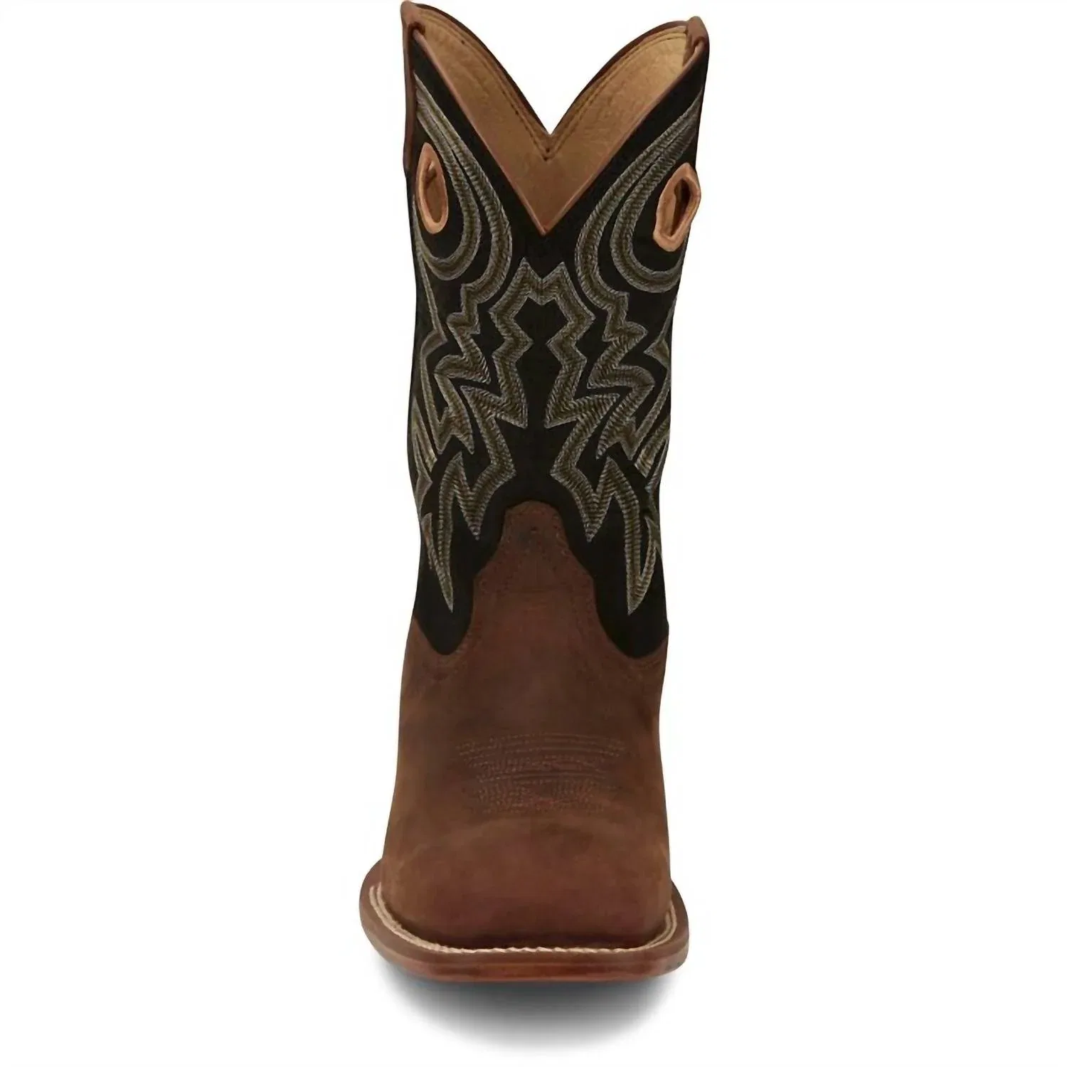 Justin Boots Мужские кожаные ковбойские сапоги с квадратным носком, цвет орех — фото 4