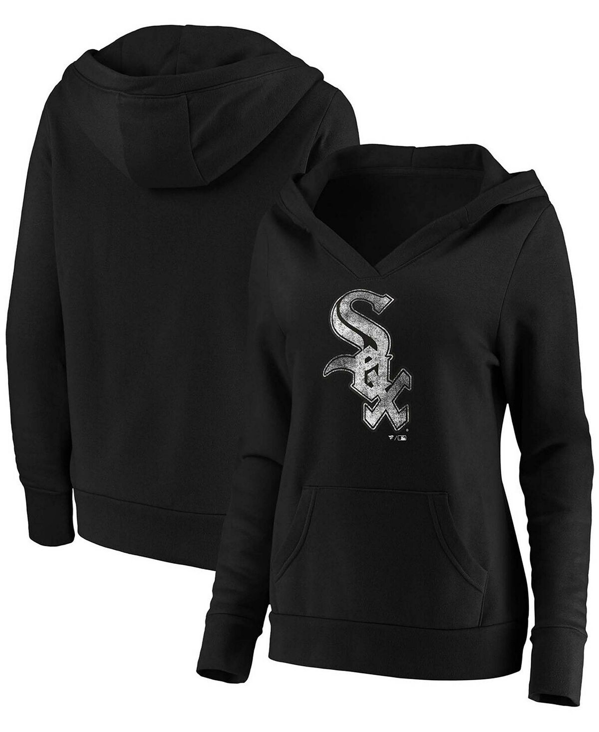 

Плюс размер Черный Chicago White Sox Core Team Кроссовер с v-образным вырезом Пуловер с капюшоном Fanatics, черный