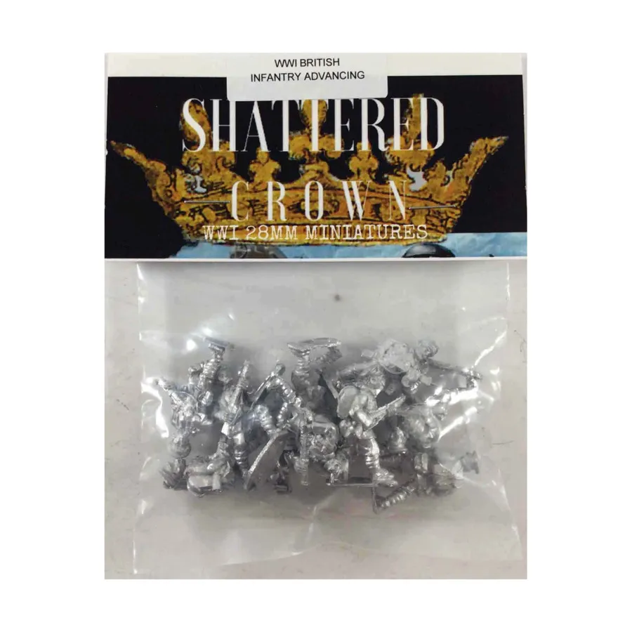

Британская пехота наступает, WWI Shattered Crown Miniatures - British (28mm)