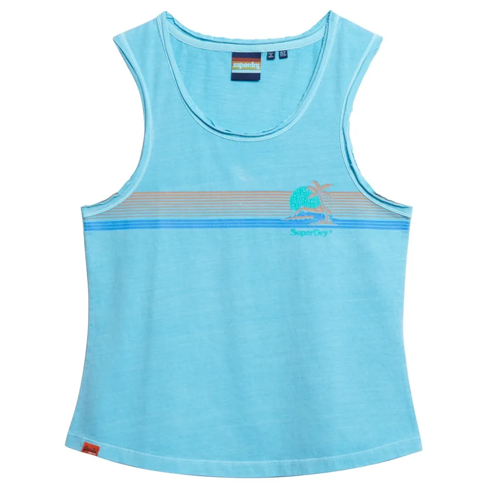 

Футболка без рукавов Superdry Outdoor Stripe Scoop, синий