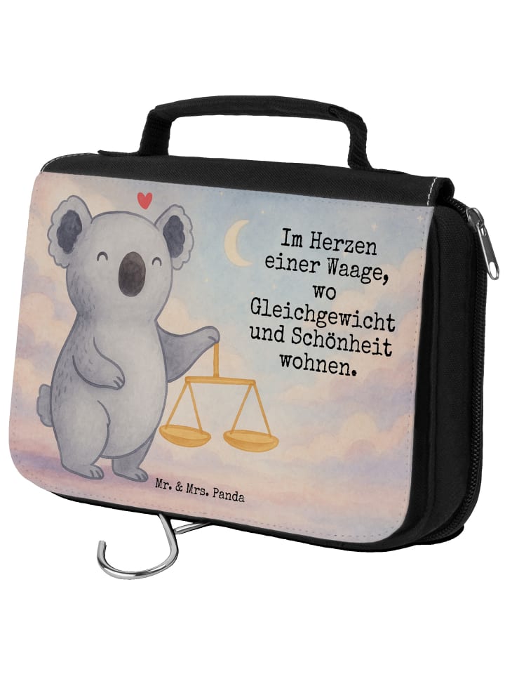 

Mr. & Mrs. Panda Косметичка с астрологическим дизайном «Весы» и буквой S... белого цвета