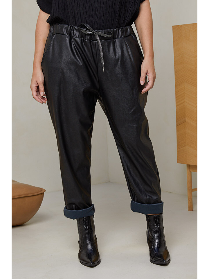 

Брюки Curvy Lady Kunstlederhose, черный