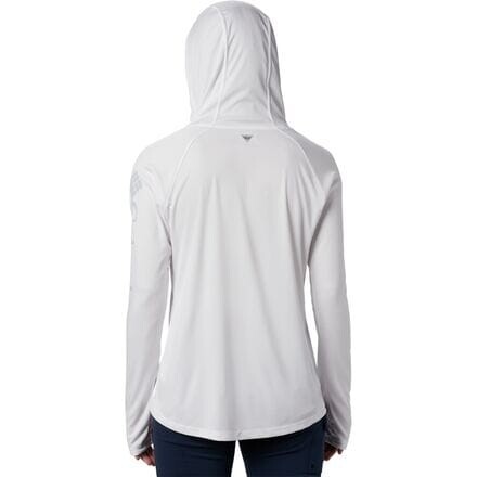 

Футболка с длинными рукавами и капюшоном Tidal женская Columbia, цвет White/Cirrus Grey Logo
