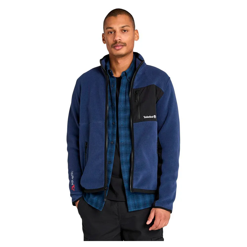 

Флис Timberland Sherburne Polartec 200 Mix Media full zip, синий