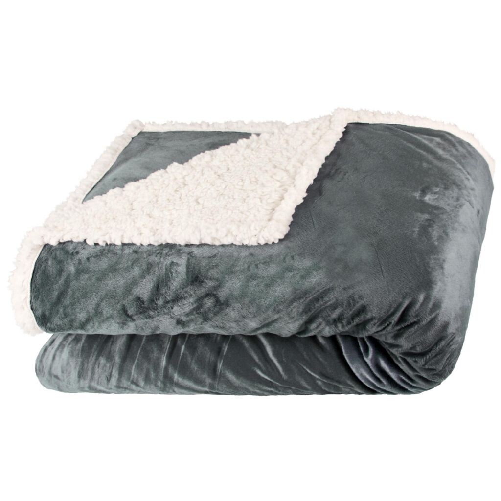 

Одеяло Arctic XXL 200x220 серое, полиэстер/под кожу ягненка aqua-textil, серый