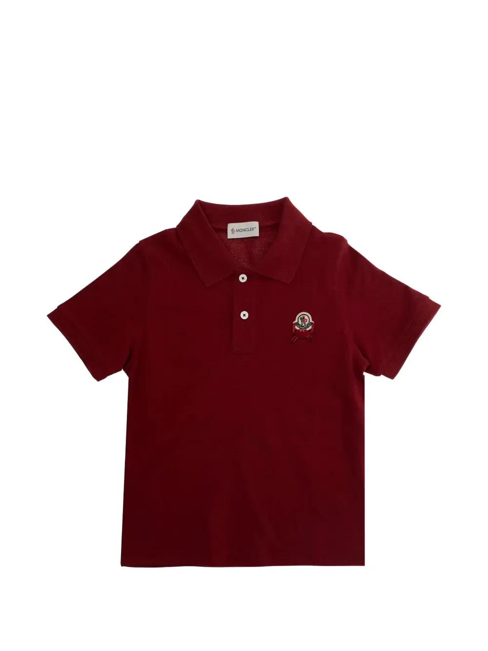 Футболка-поло с логотипом Moncler Enfant, красный