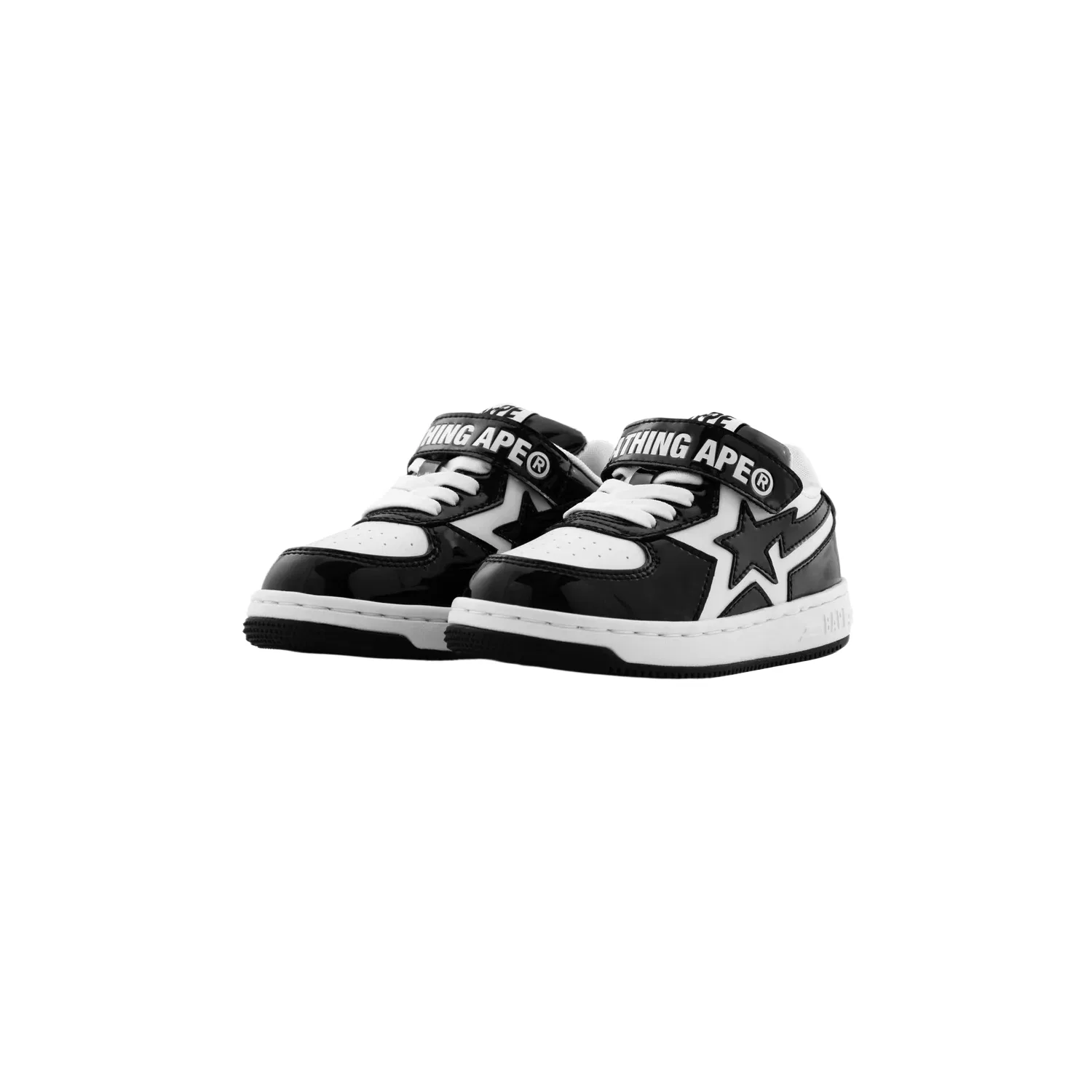Кроссовки BAPE STA из искусственной кожи, мид-топ, детские A BATHING APE, Black — фото 4