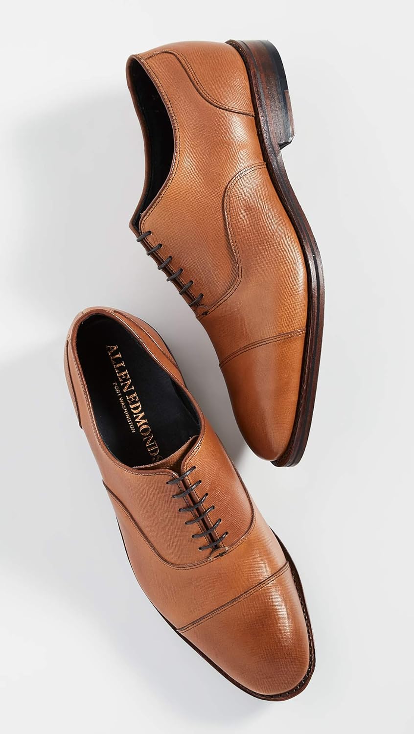 Мужские оксфорды Allen Edmonds Bond Street, Walnut Print — фото 3