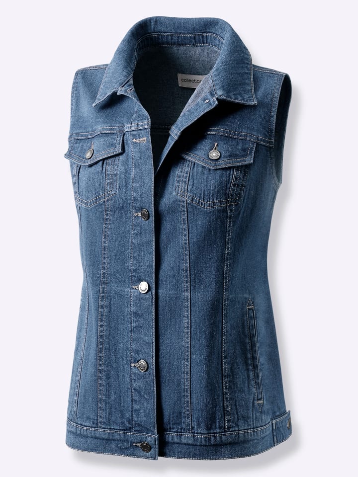 

WITT WEIDEN Джинсовый жилет цвета «голубой камень»