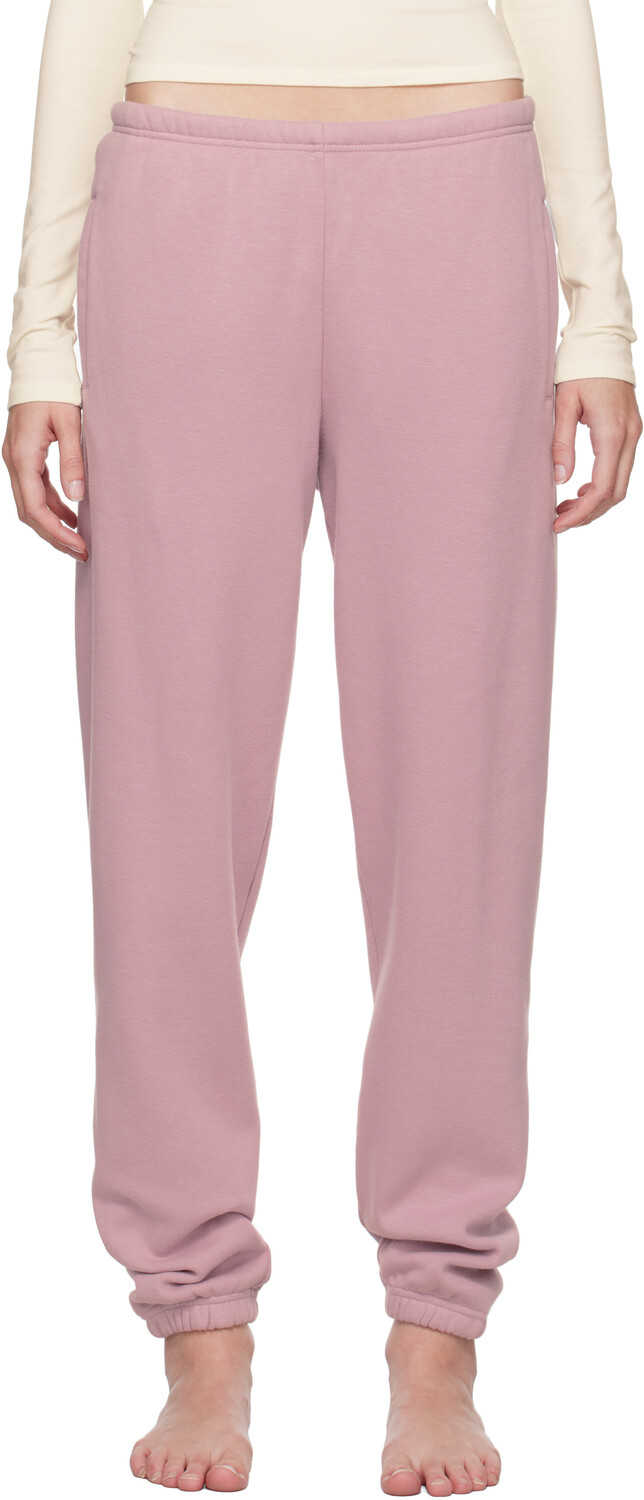 

Классические брюки Jogger Lounge из розового хлопкового флиса SKIMS