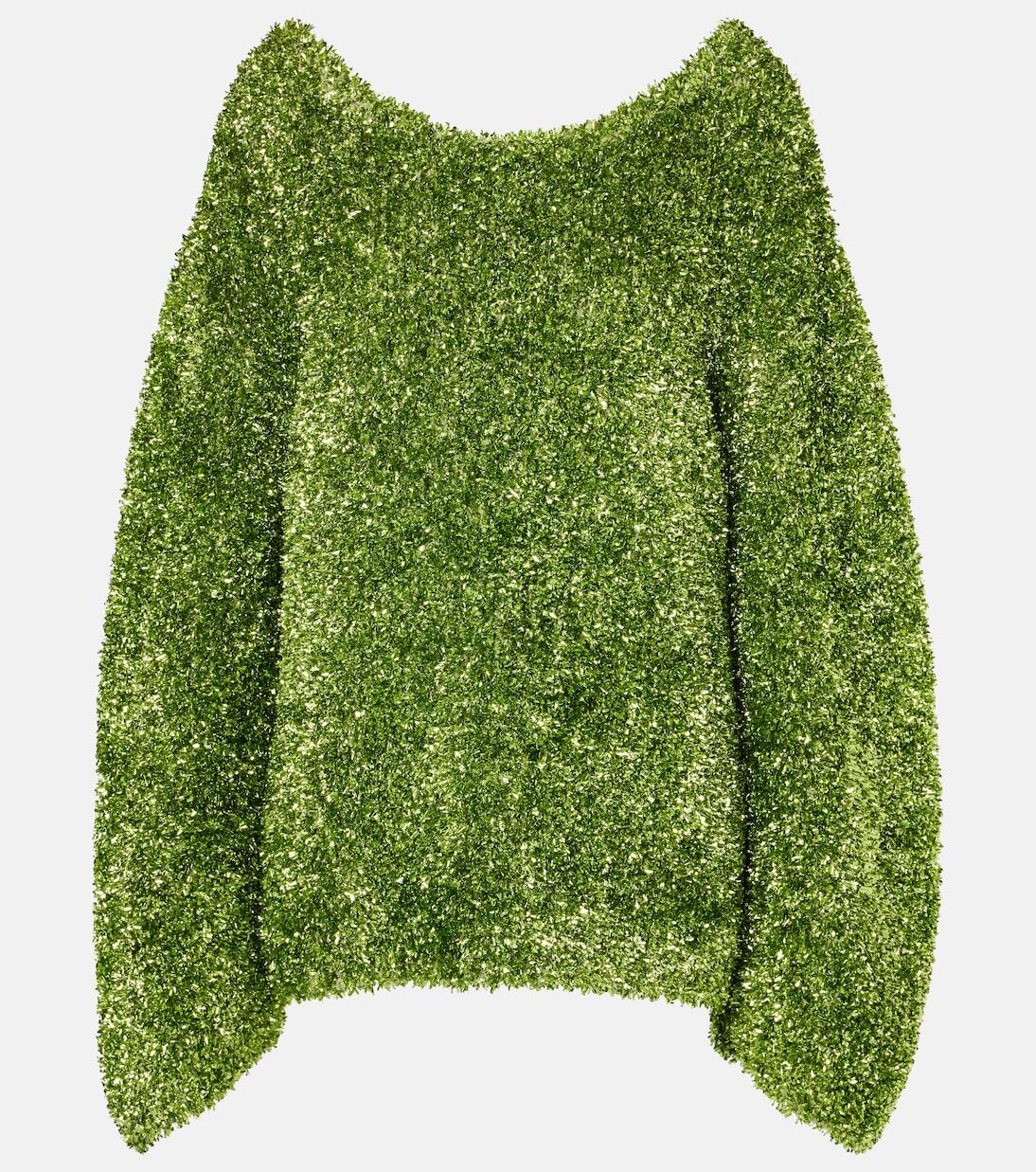 

Большой свитер из ламе Dries Van Noten, зеленый