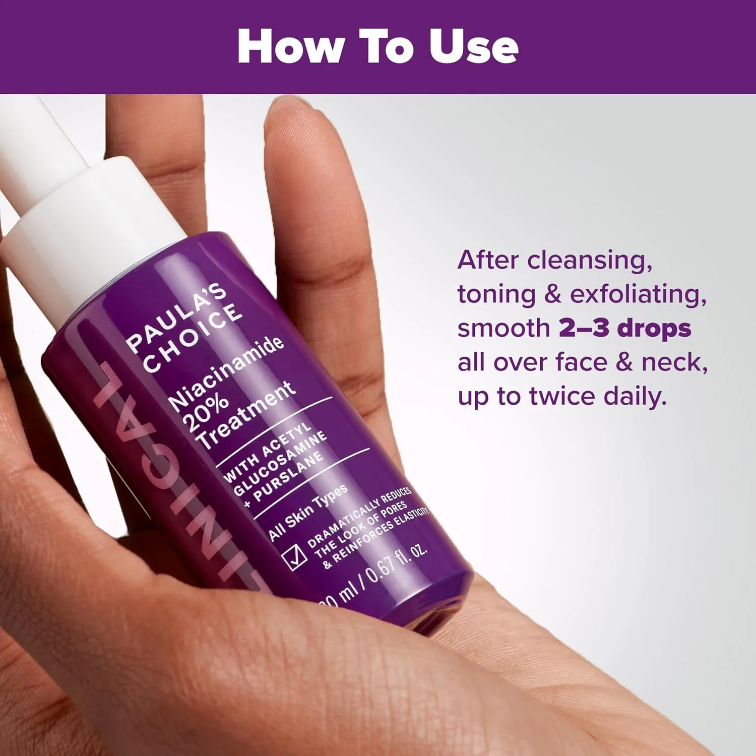 Paula's Choice Pro-Collagen Peptide Plumping Moisturizer, увлажняющий гель-крем для глубокого увлажнения и CLINICAL 20% ниацинамид сыворотка для лица, коррекция пигментации и сужение пор — фото 4