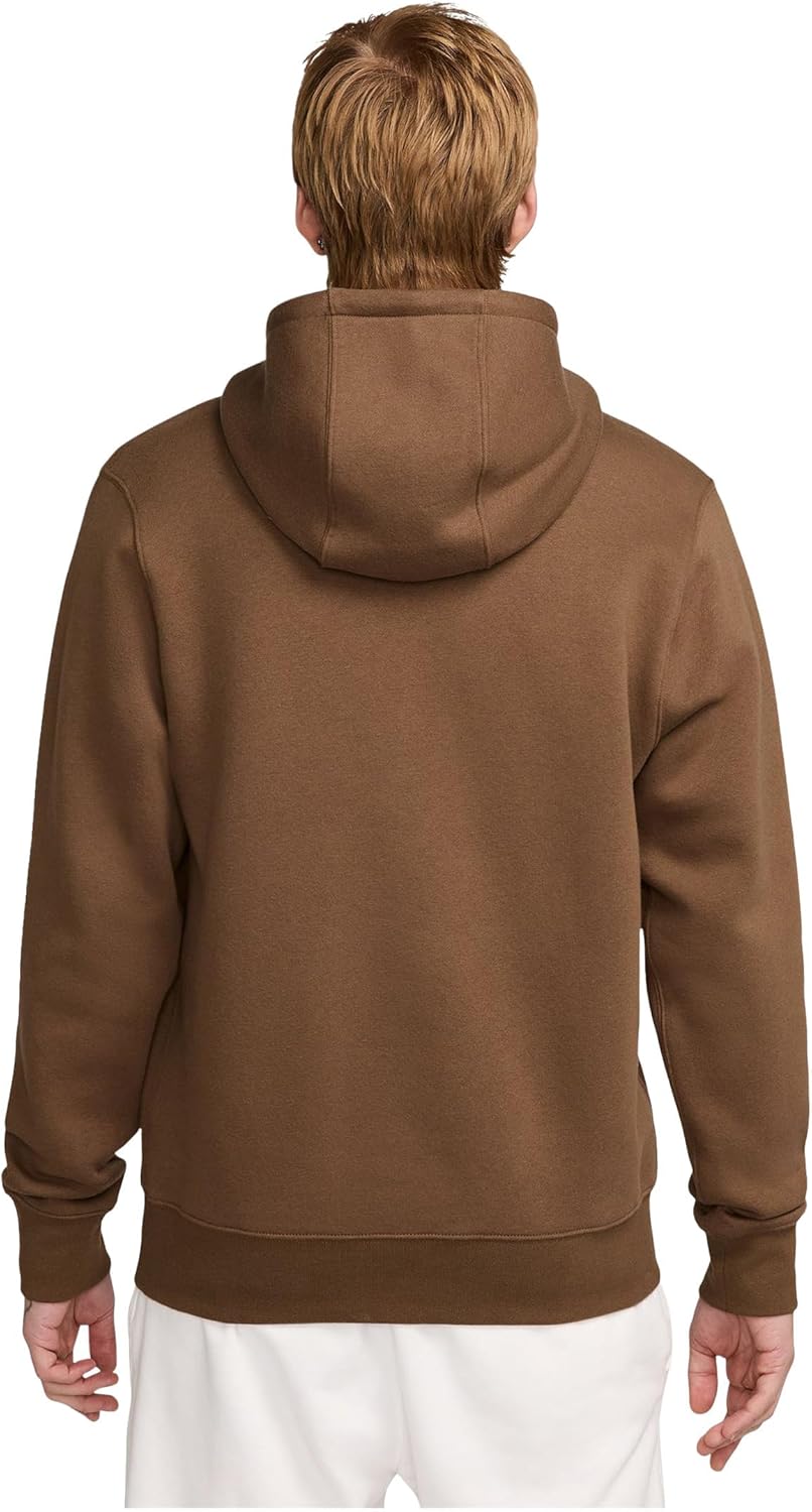 Толстовка с капюшоном Nike Mens Club Pull-over Fleece Hoodie, Mosswood Brown/Mosswood Brown/Light Khaki — фото 2
