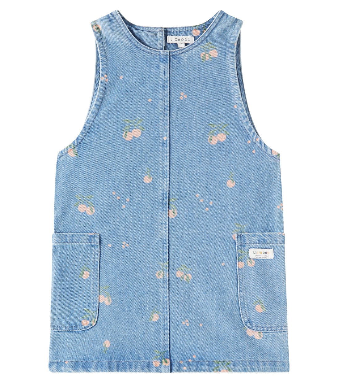 Джинсовое платье с принтом Анжелика Liewood, Peach/Light Blue Denim