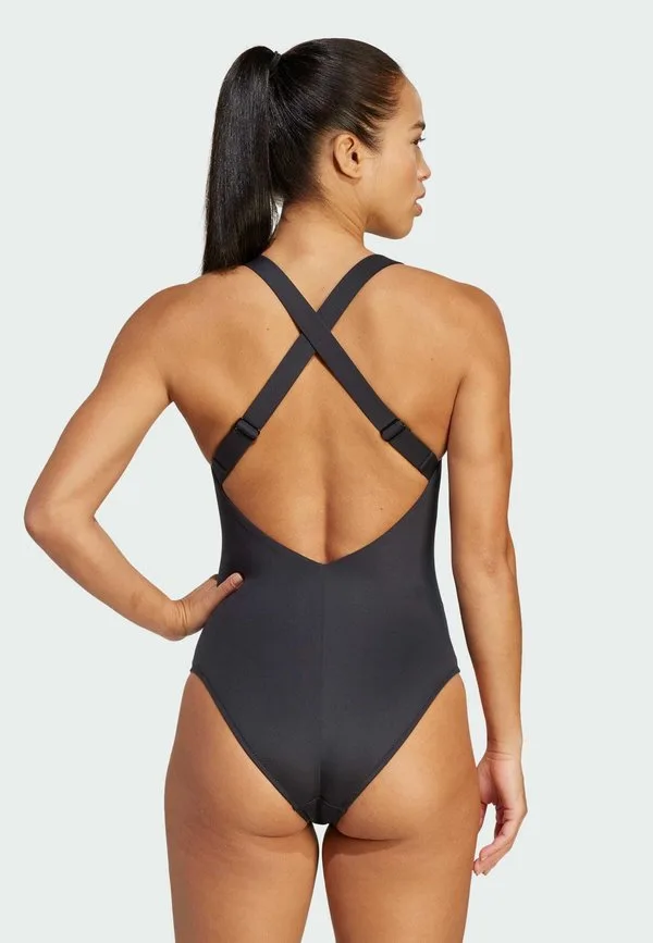 Купальник iconisea премиум-класса с подкладкой и спинкой на бретелях Adidas Sportswear, Black White — фото 2