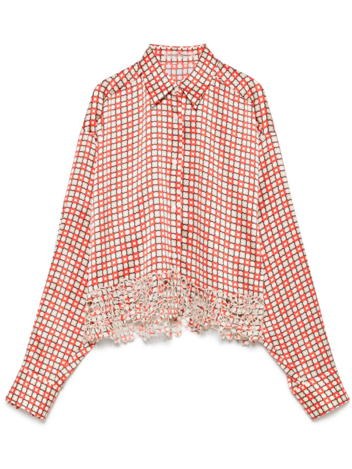

Ermanno Scervino рубашка с принтом, красный
