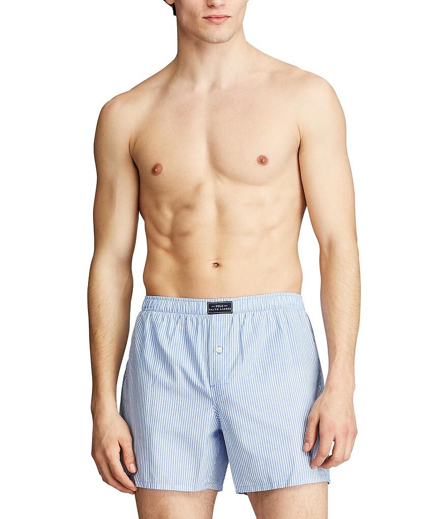 

Тканые боксеры в полоску Polo Ralph Lauren Steve, синий