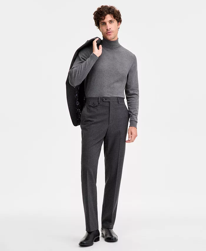 

Мужские классические брюки отдельно костюм в клетку гусиная лапка Tayion Collection, серый