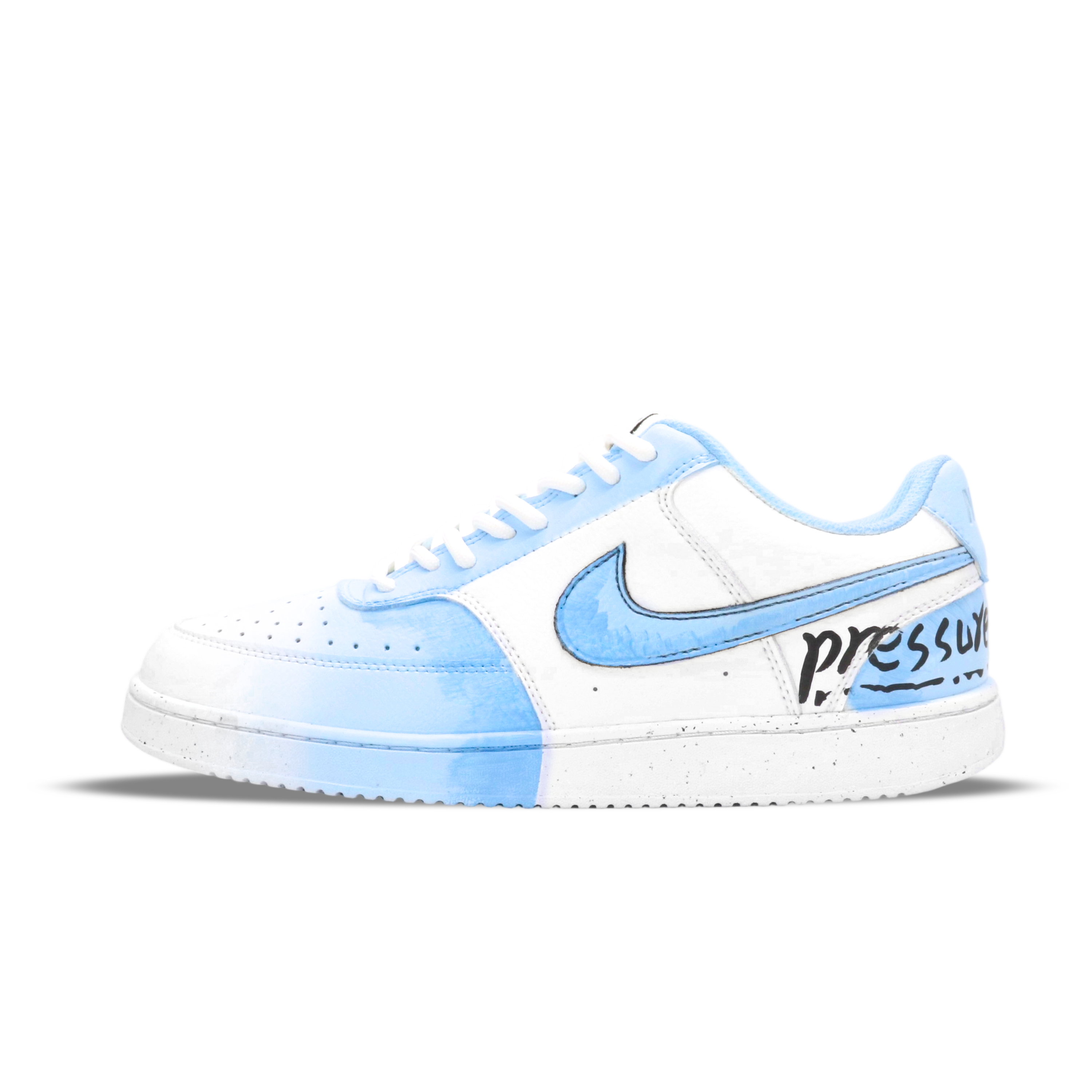 

Nike Кроссовки для скейтбординга Court Vision 1 Mist Island Sound Wave, легкие и дышащие, низкие, мужские, сине-белые