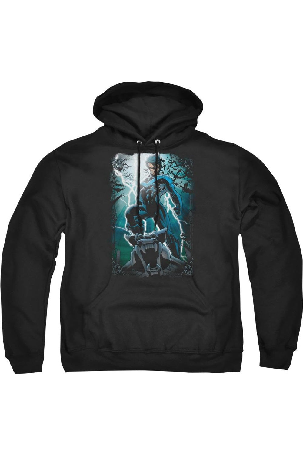 

Batman Night Light Adult Pull Over Hoodie / Толстовка с капюшоном Gildan, черный