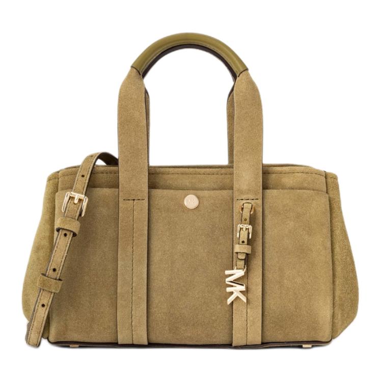 

MICHAEL KORS Миниатюрная замшевая женская сумка через плечо зеленого цвета