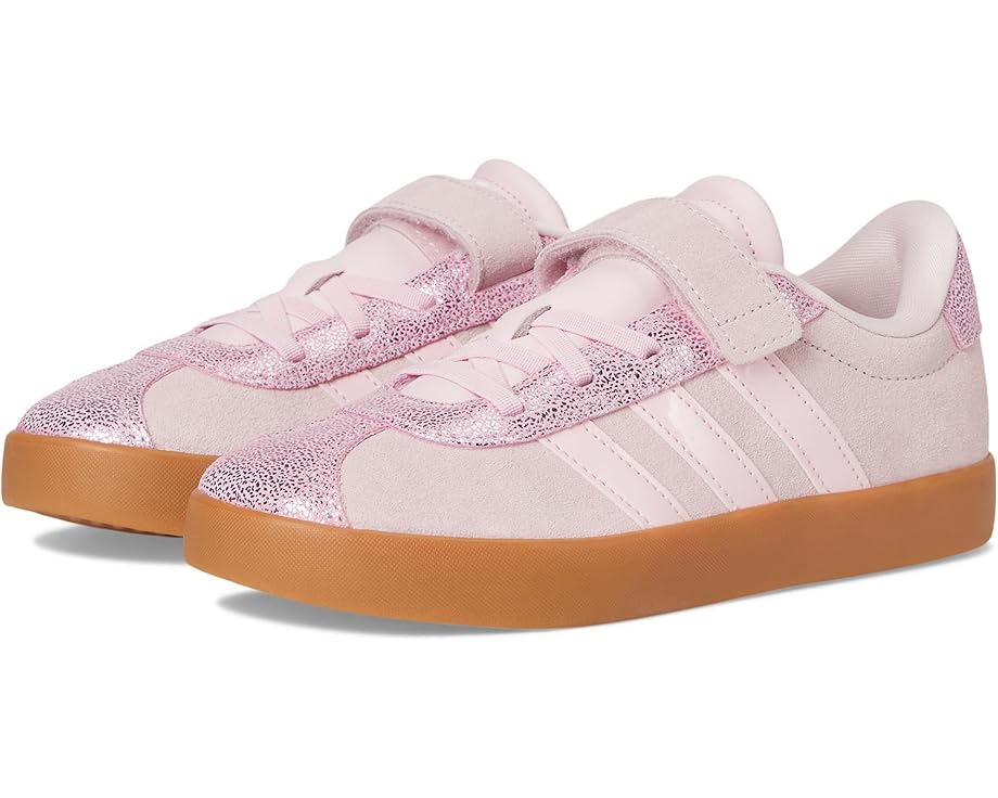

Кроссовки adidas Kids VL Court 3.0 Elastic Lace & Strap Shoes, цвет Clear Pink/Clear Pink/Gum