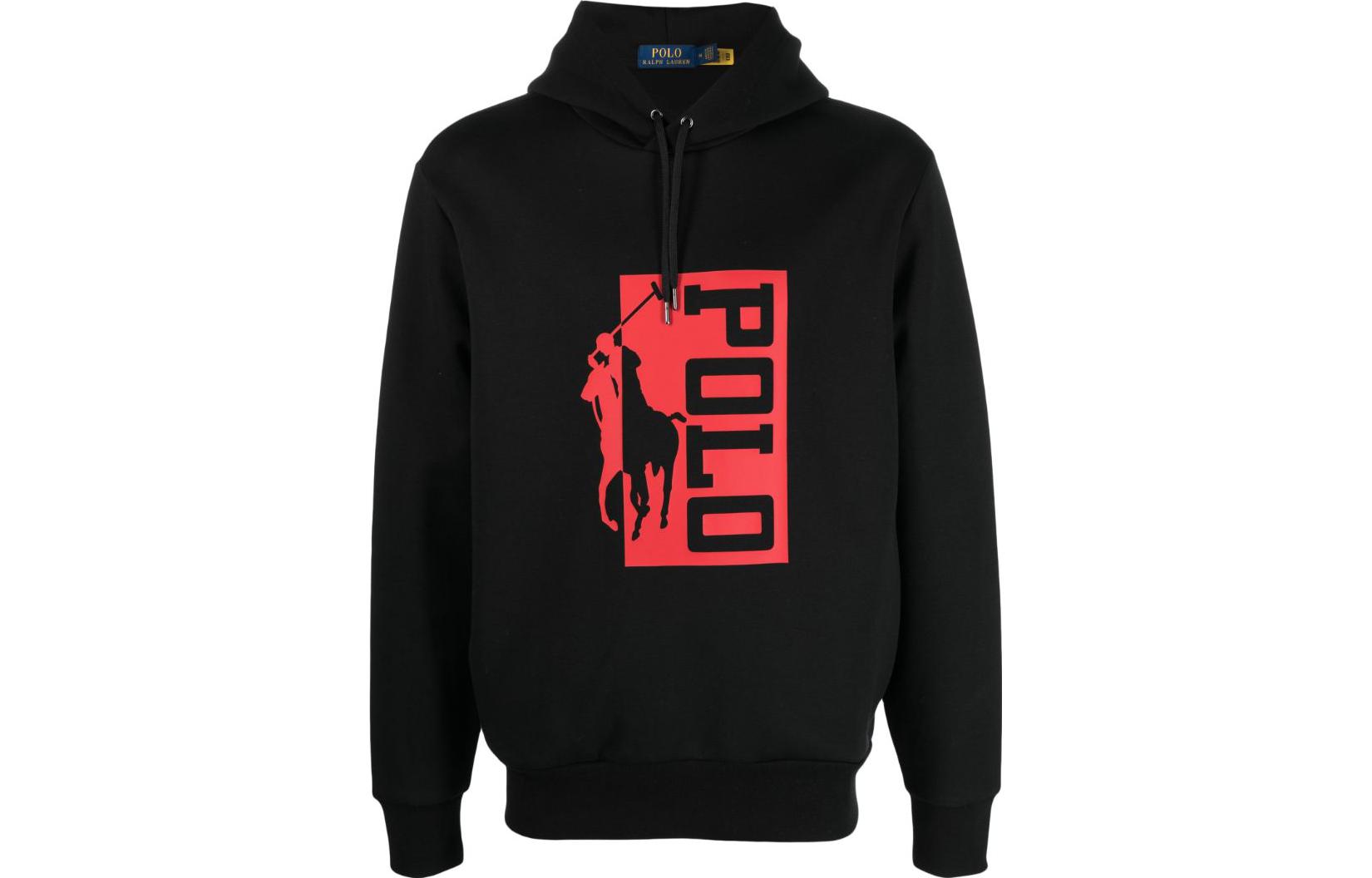 

Толстовка с капюшоном из хлопковой смеси с логотипом Polo Ralph Lauren, черный