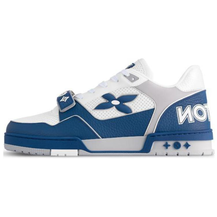

LOUIS VUITTON Кроссовки для скейтбординга Trainer Low-Top, мужские, сине-белые