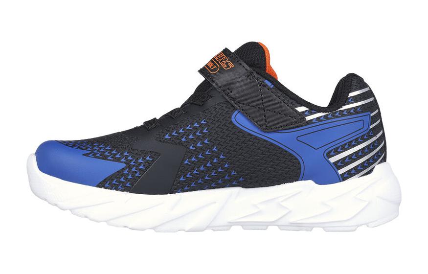 

Skechers Низкие, амортизирующие, износостойкие детские кроссовки для повседневной носки, цвет черный, синий