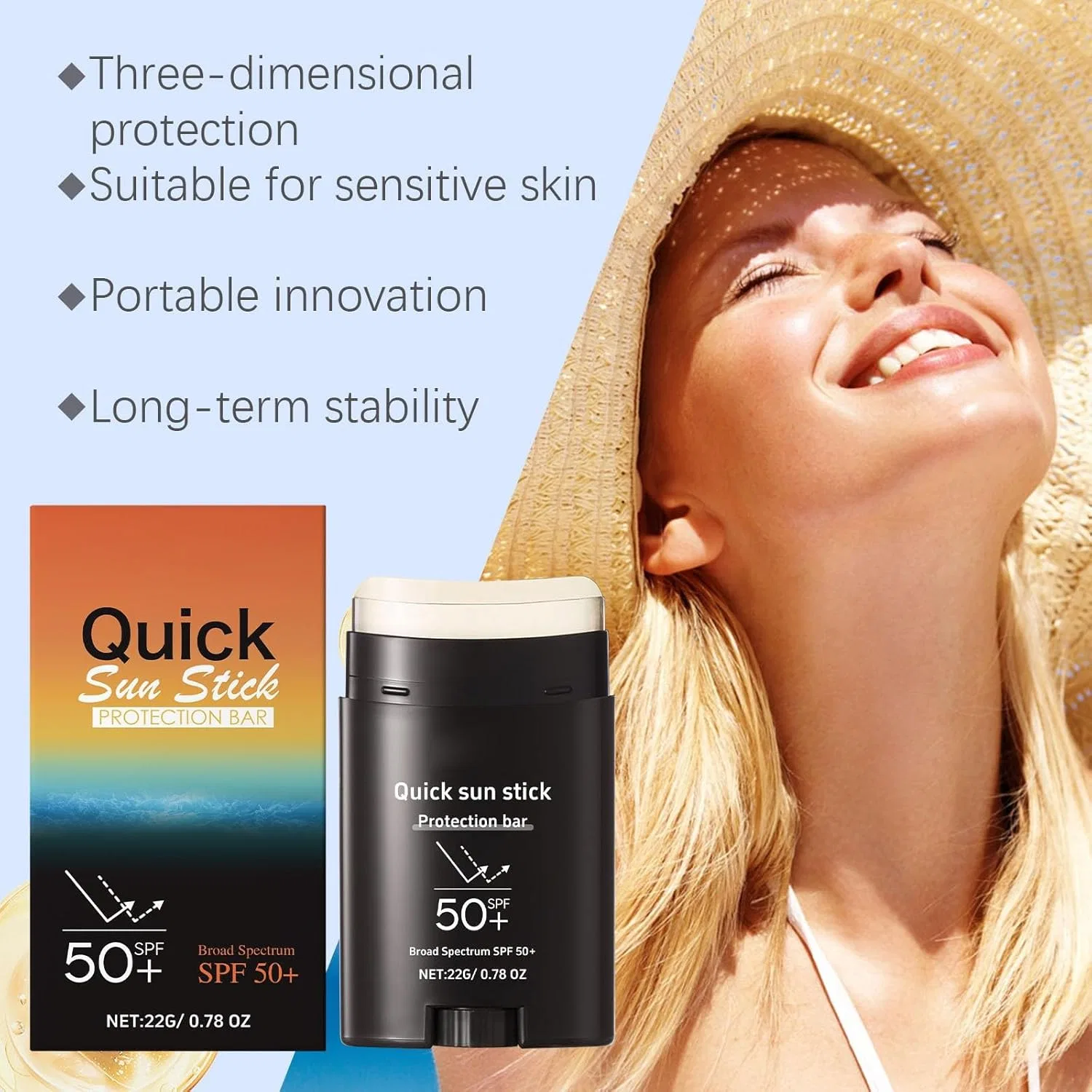 Солнцезащитный стик Centella Quick Sunstick Protection Bar SPF 50 Rubu22A — фото 3