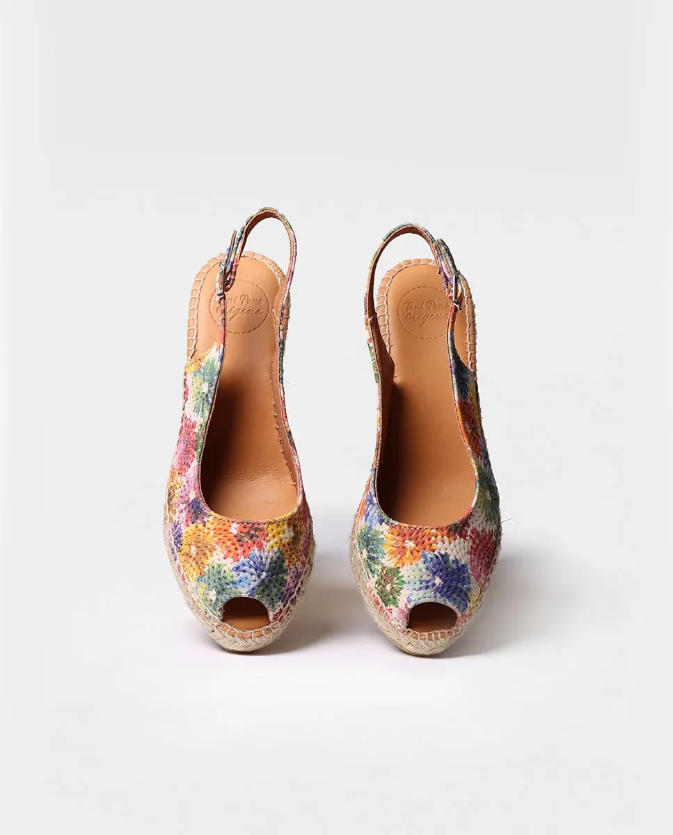 Женские плетеные эспадрильи на клиновидной подошве с пряжкой Toni Pons, многоцветный — фото 4