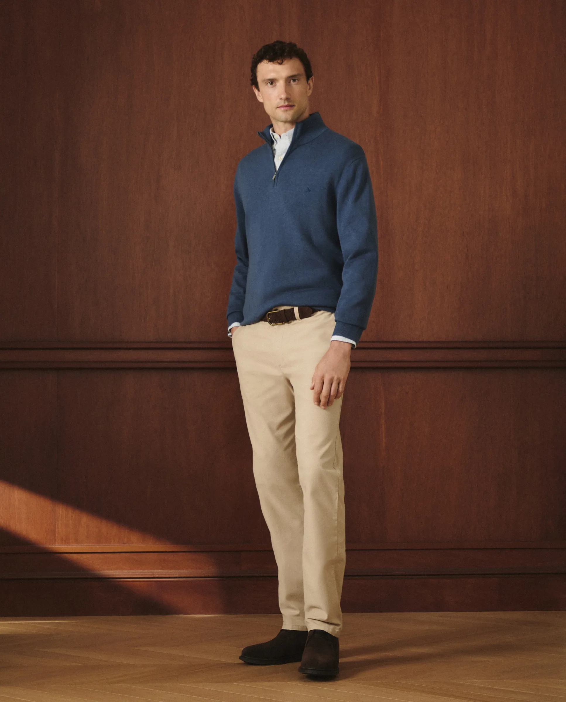 

Мужская толстовка с полумолнией и высоким воротником Lloyd'S, индиго