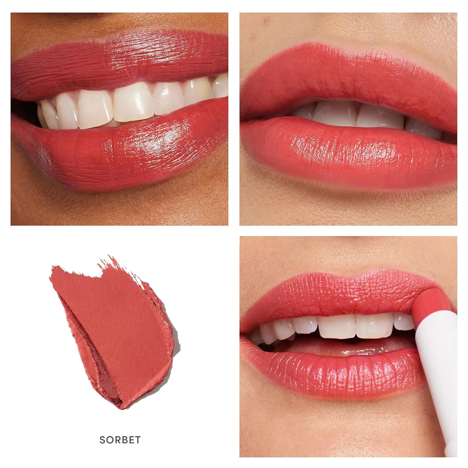 Помада Jane Iredale ColorLuxe Hydrating Cream Lipstick, кремовая, высокопигментированная, обеспечивает невесомое увлажнение и насыщенный цвет, сатиновое покрытие, подходит для веганов., Sorbet — фото 3