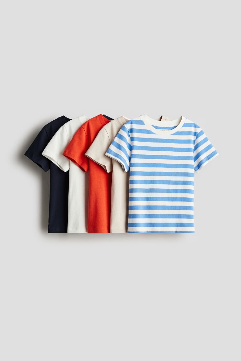 

Упаковка из 5 хлопковых футболок H&M, оранжевый