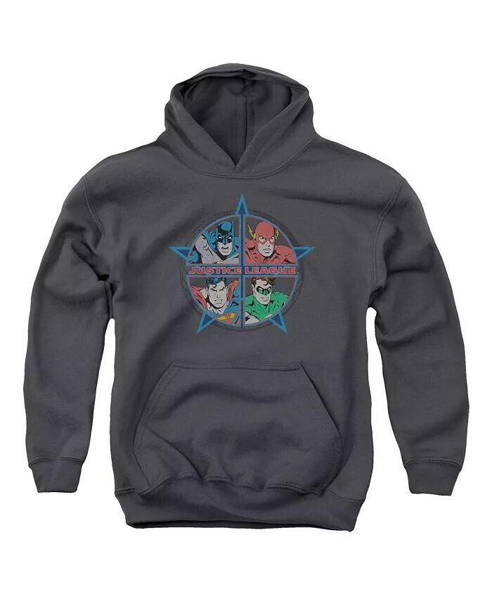 

Толстовка с капюшоном Boys of America Youth Four Heroes Justice League, серый