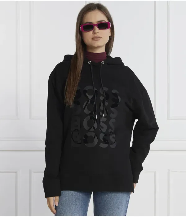 Толстовка Эханна regular fit Boss, черный — фото 3