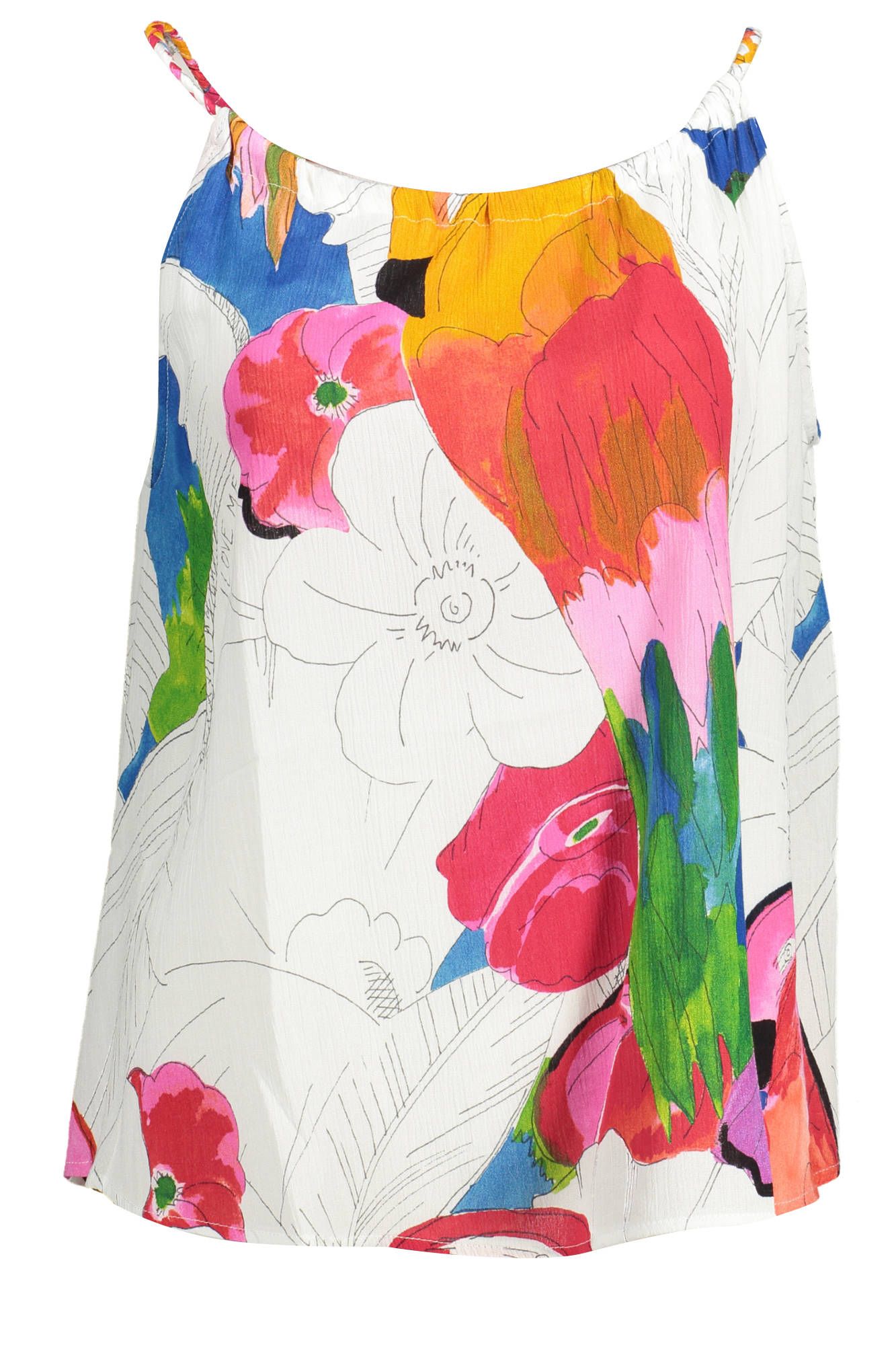 

Белый вискозный женский топ Desigual