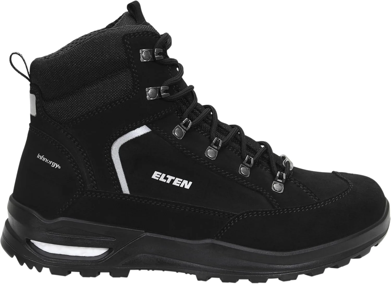 Рабочие ботинки ELTEN Ronan XXF Black Mid ESD O2, женские и мужские, кожаные, легкие, классического дизайна, черный — фото 2