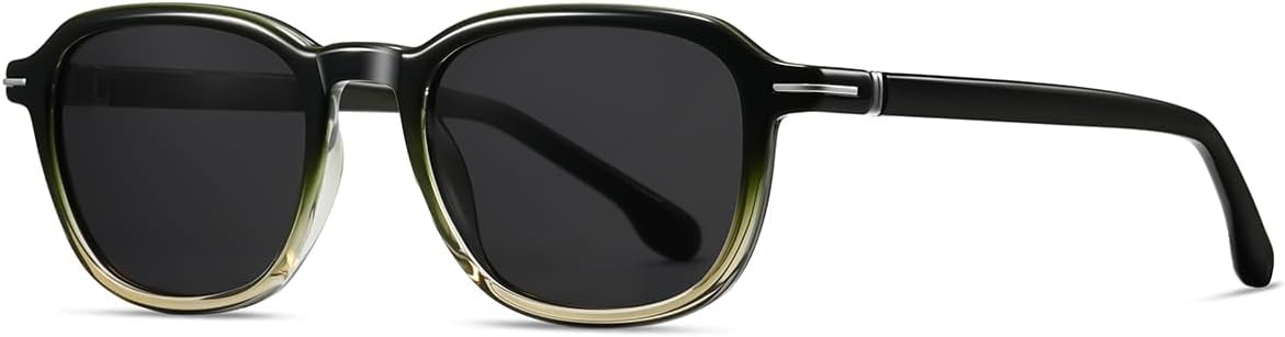 

Модные квадратные солнцезащитные очки для женщин, за рулем, поляризованные очки TR90, мужские очки с защитой от УФ-излучения UV400, оправа из ацетата weiyuchen, Black Green Frame